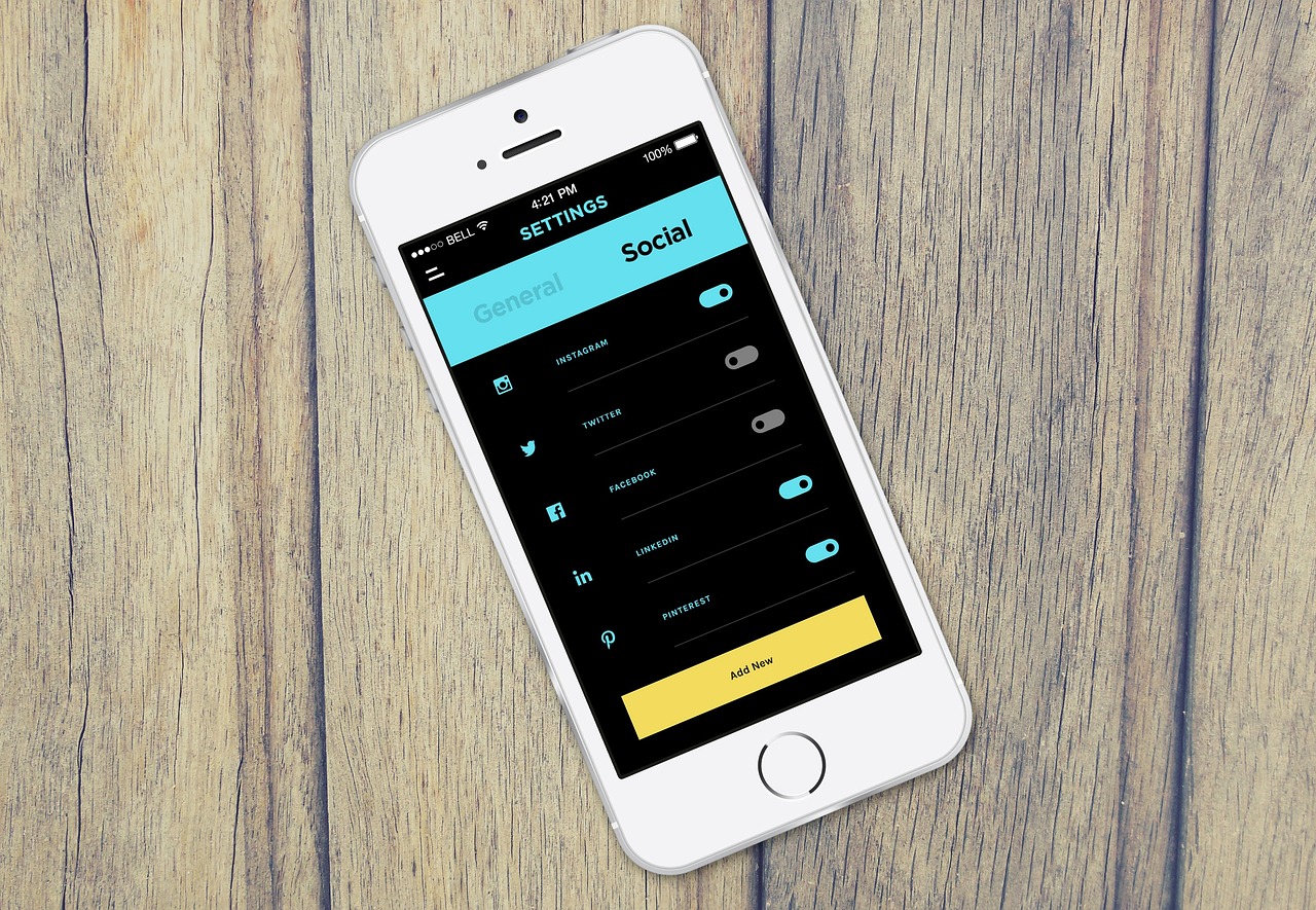 Smartphone met het instellingenmenu open op de apps-pagina